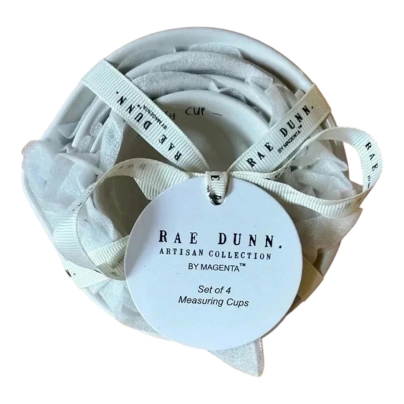 🔹️Rae Dunn 🔹Artisans Collection  Ceramic Nesting Measuring Cups. Set of 4. NWT - Picture 2 of 3